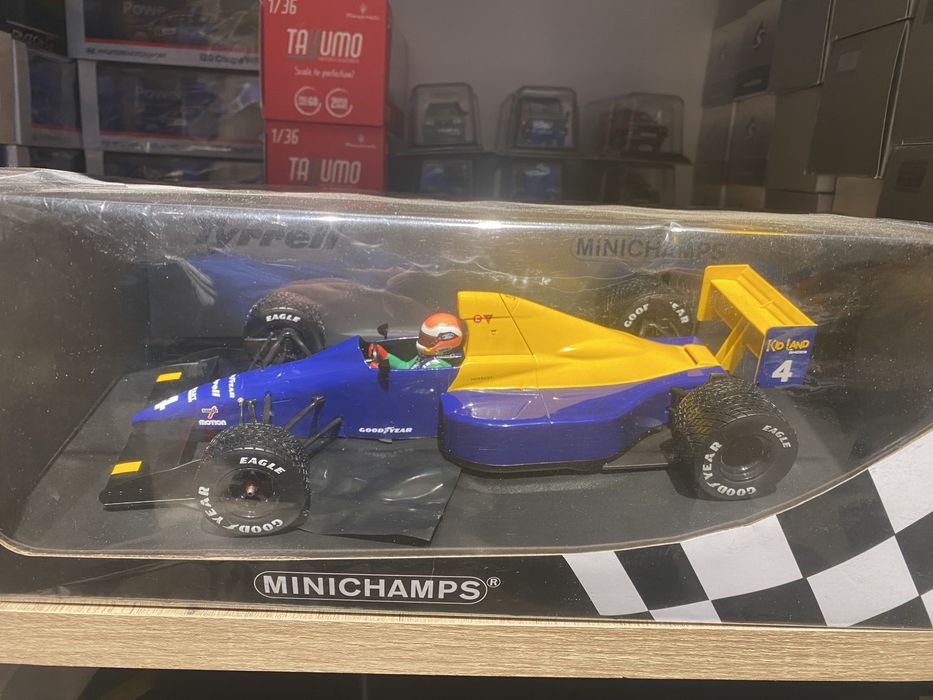 J Herbert Tyrrell 018 Belgian GP formula 1 1989 1:18 Minichamps