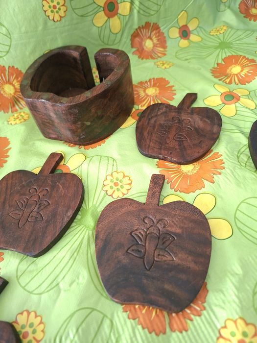 Set suport de lemn pentru pahar "Coasters"