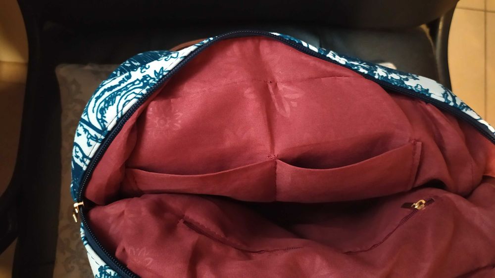 раница-чанта от плат и кожа