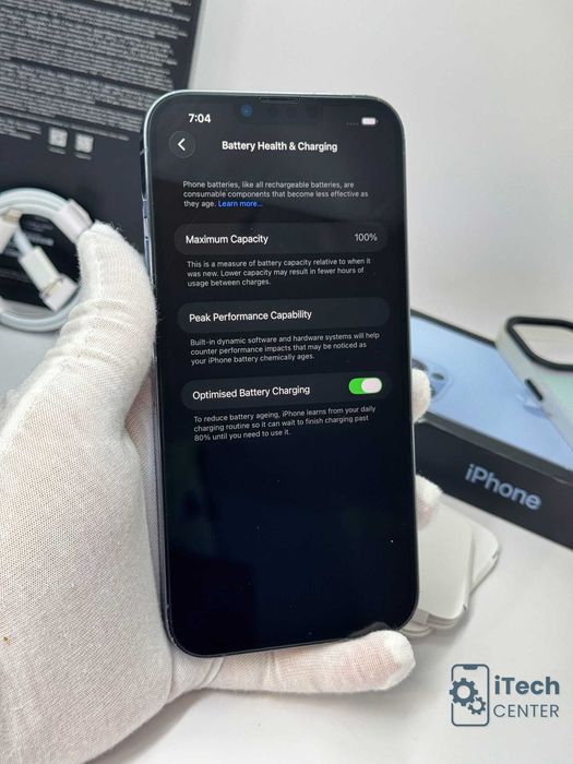 iPhone 13 Pro MAX, 256GB, Blue, 100% батерия, ОТЛИЧЕН, ГАРАНЦИЯ!