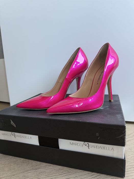 Pantofi lac, culoarea fucsia, 38, Marco Barbabella, Italia