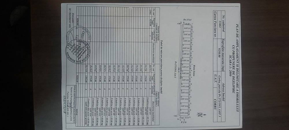 Particular 2 loturi  Corbu,Constanța cu vedere la mare posibil si rate