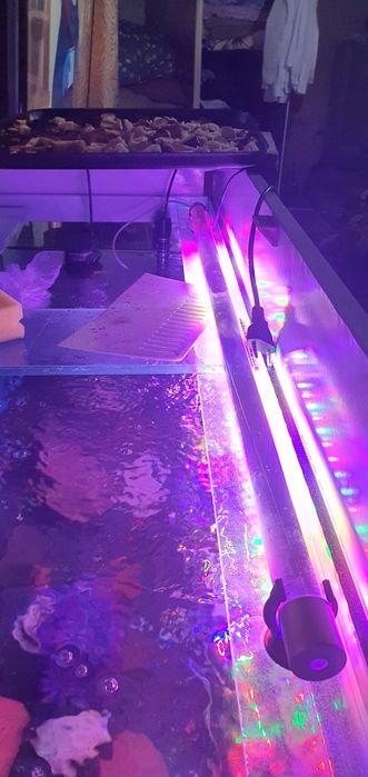 Akvarumniy 5hil led lampa idishlari bilan tayyor maydaro 2ta diskusga.