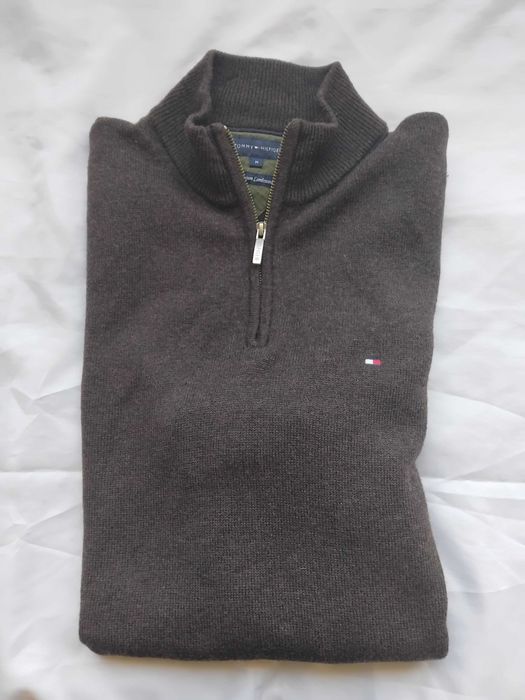 Tommy Hilfiger - 100% оригинален мъжки вълнен пуловер