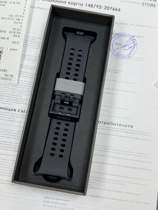 ЧИСТО НОВ 47mm Samsung Galaxy watch Ultra 2 Experiene Store Гаранция 2028 г.