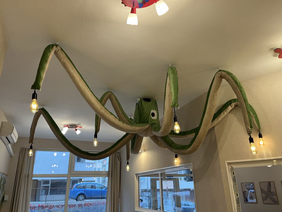 Лампа плюшен октопод