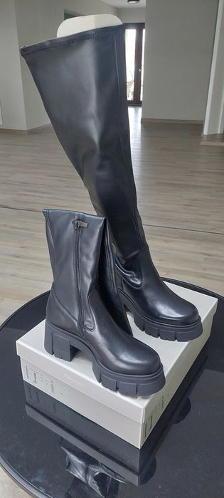 Cizme înalte piele import Italia