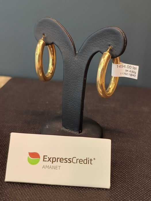 (AG42) Cercei aur 9K 4.82g b11762 - Garantie 2 ani!