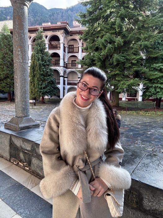 Палто естествен косъм алпака