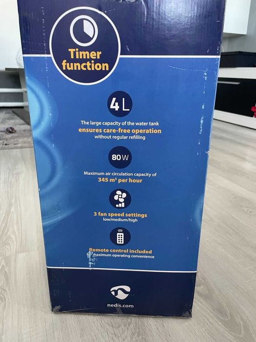 Охладител за въздух, портативен преносим климатик 2 в 1 , 4 л, 80 W