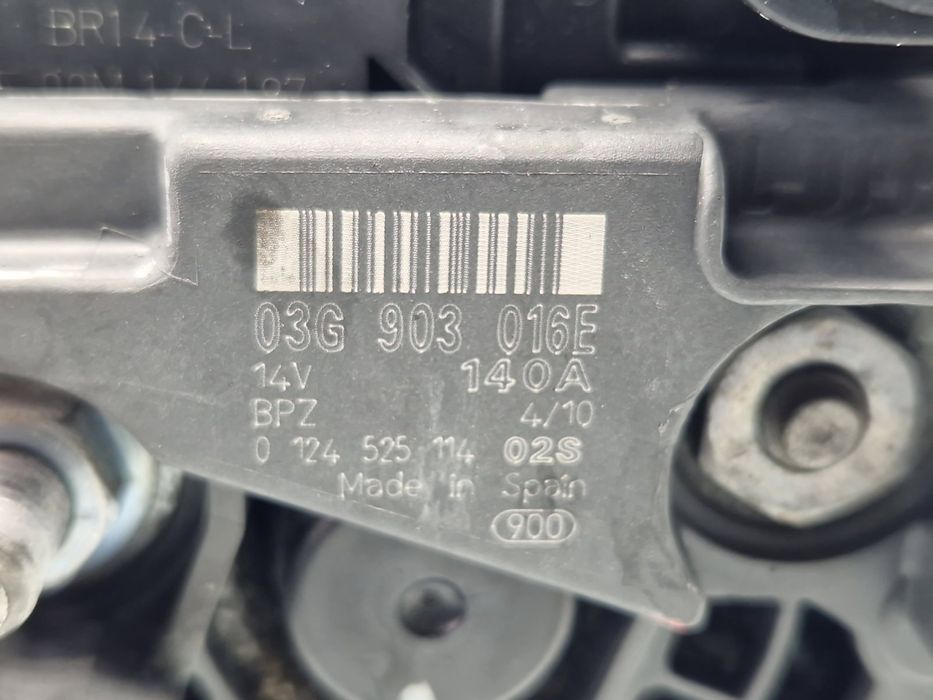 Alternator AUDI A6 (4G5, C7) [Fabr 2011-2017] 03G903016E 2.0 TDI CAHA
