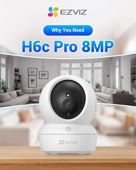 Ezviz H6c Pro (4K 8MP) Kamera | Wi Fi Kamera | Видеоняня |Видеокамера
