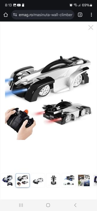 Masinuta Wall Climber black antigravitationala cu Telecomanda