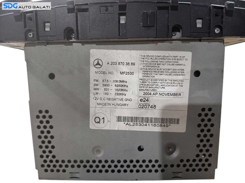 Unitate Radio CD Player Mercedes Clasa C Class S203 2001 - 2007 Cod A2038703689 [LR1991]