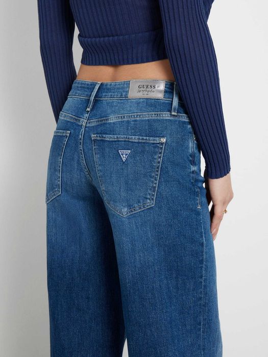 Дамски дънки GUESS Sexy Palazzo тъмно сини, 24 размер