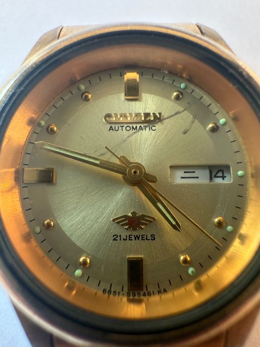 Citizen automatic 21 jewels позлата.