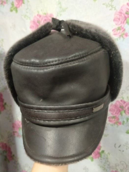 Продам кепка кожаная ушанка тёплая