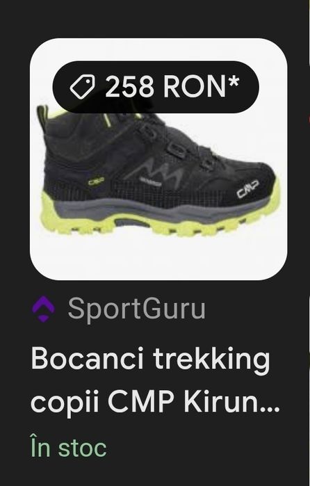 Bocanci trekking copii CMP Kiruna Mid FitGo 34