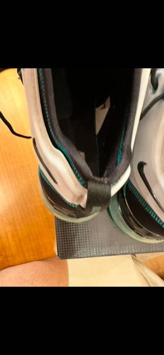 Nike Air Force 270 кецове (Черно/Бяло/Тюркоаз) - № 44.5