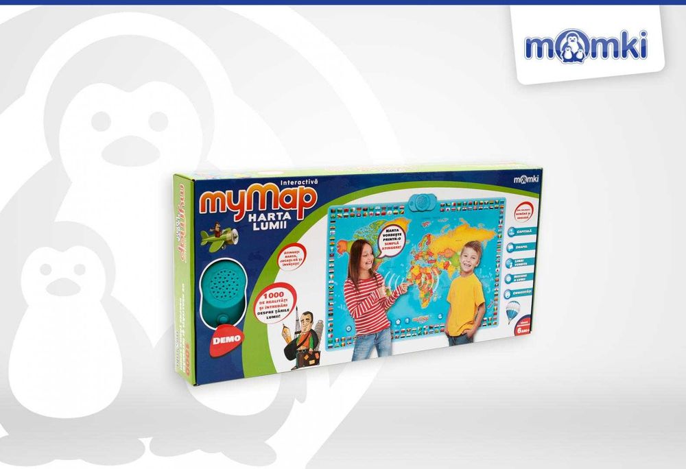 Harta interactiva cu animale, Harta interactiva a lumii Momki