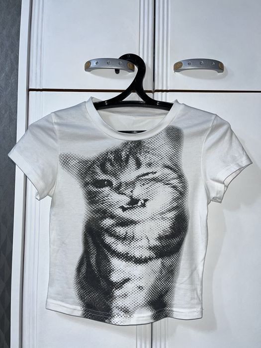 Топ с кошкой S-M