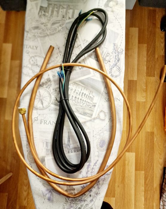 Медная труба кусок, провод для установки кондиционера