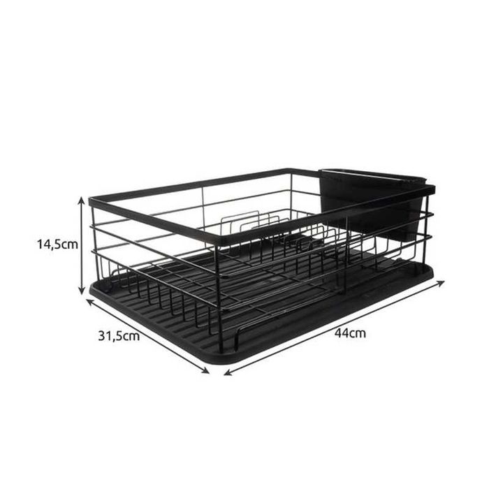 Сушилник за чинии с тавичка за оттичане и поставка за прибори, Ruhhy