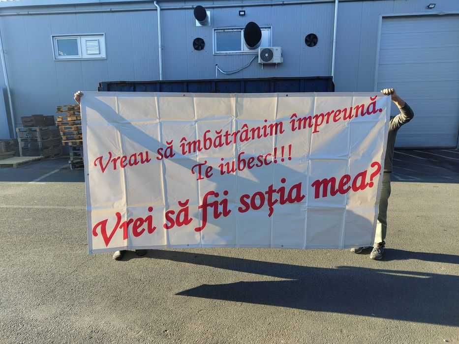 Banner cerere în căsătorie, vrei să fii soția mea - 159 cm x 296 cm