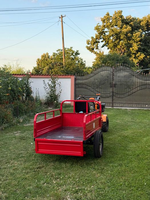 Motocultor O'Mac MC8000 8 CP (252 cc) + Remorcă DKD + freze / pachet complet, stare excelentă