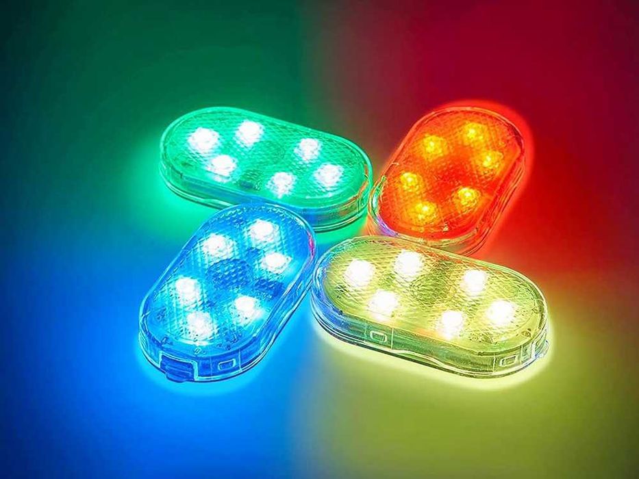 Lampa LED RGB interior masina iluminare ambientala USB magnetica 6 LED