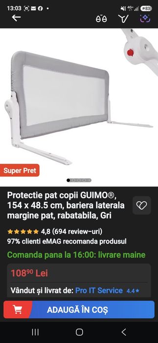 Protecție pat copii
