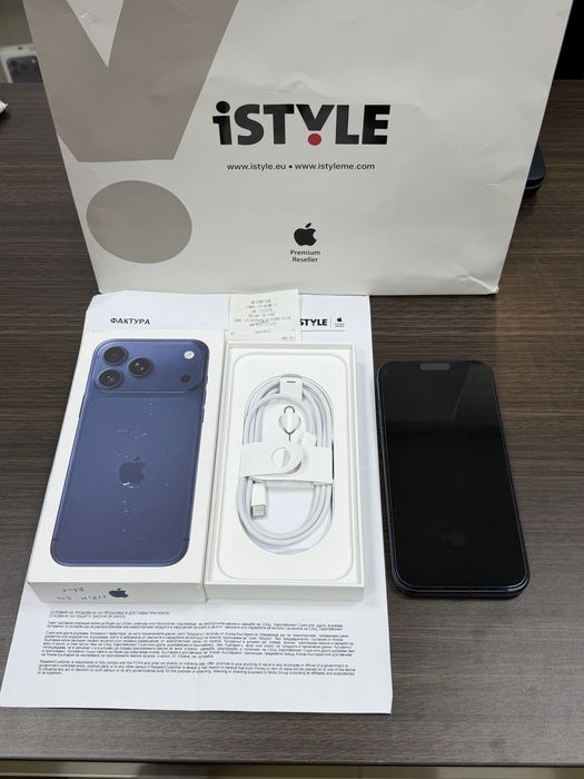 КАТО НОВ 512GB iPhone 17 Pro Max Гаранция iStyle 2027 Blue