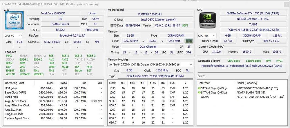 PC Gaming & Editare – i5-8600K | 32GB RAM | GTX 1650 | SSD + 1TB HDD