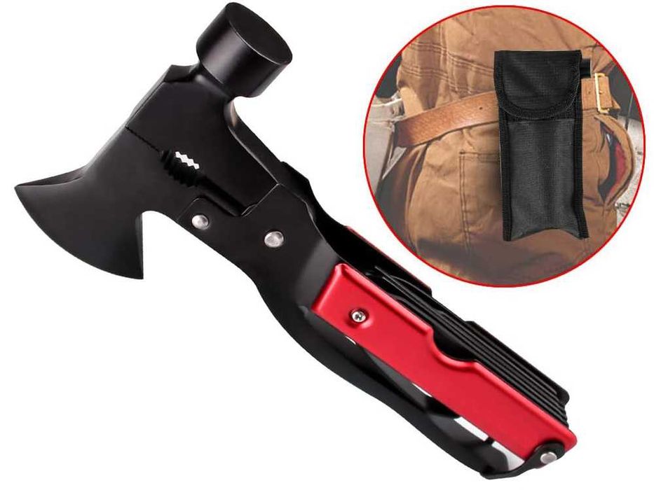 Мултифункционална брадва с чук и клещи - 17 в 1