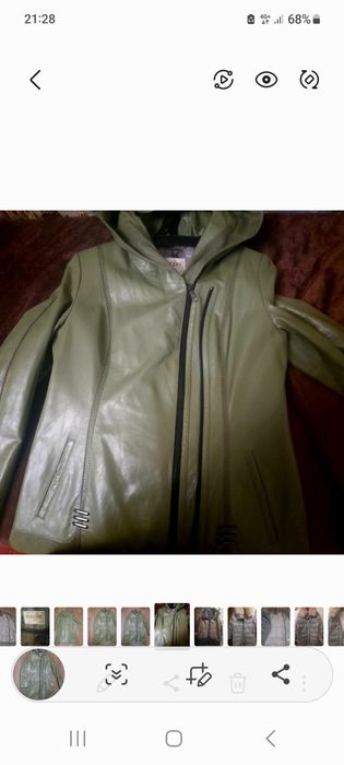 Плащ кожа.Италия.