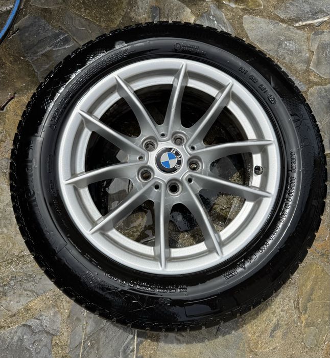 Set Jante Aliaj Originale BMW 16" cu Anvelope Iarnă Continental 205/60 R16 DOT 2023