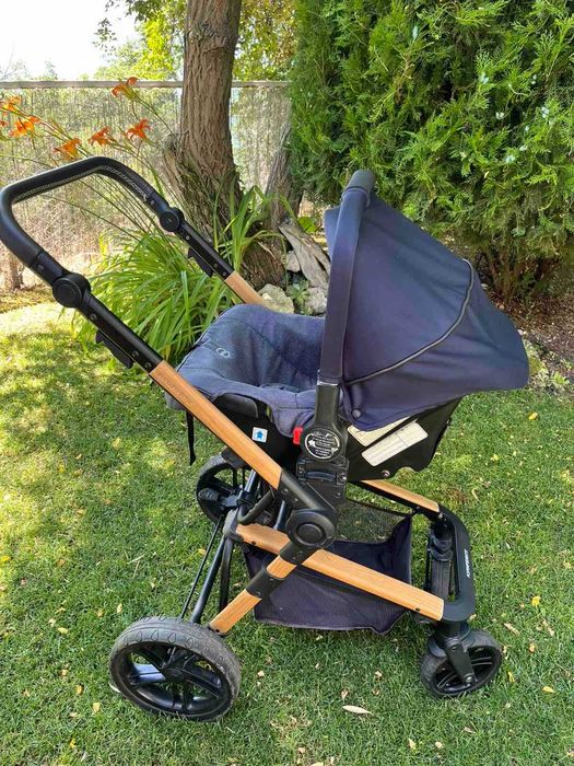 Бебешка количка iWOOD 3 в 1 Travel System Jeans