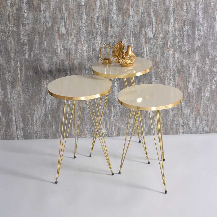 Комплект 3 маси за кафе, помощна масичка