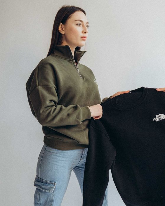 Bluză de molton Relaxed Fit cu fermoar