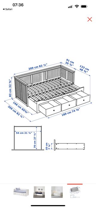 Кровать IKEA, Хемнес