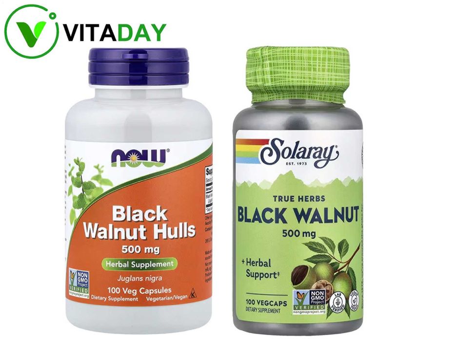 NOW Foods Solaray Black Walnut Hulls скорлупа черного орех чёрный орех