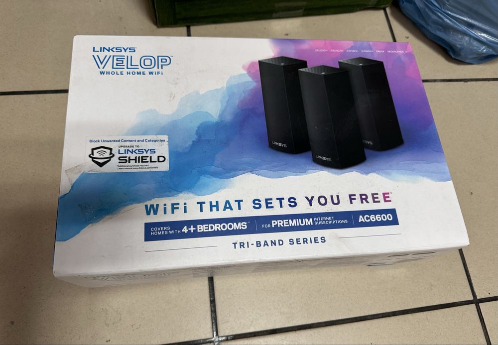 Sistem routere Wi-Fi Tri-Band Linksys Velop AC6600 ca noi, stare super