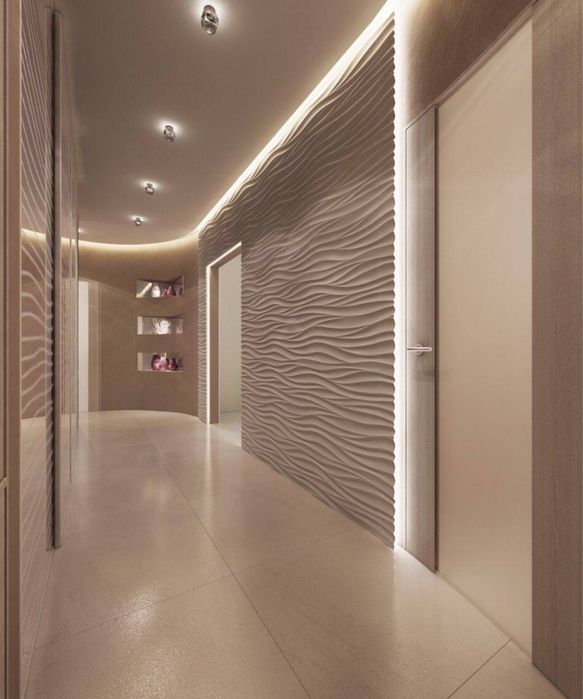 3D panel wave волна 3д панели декор гипс