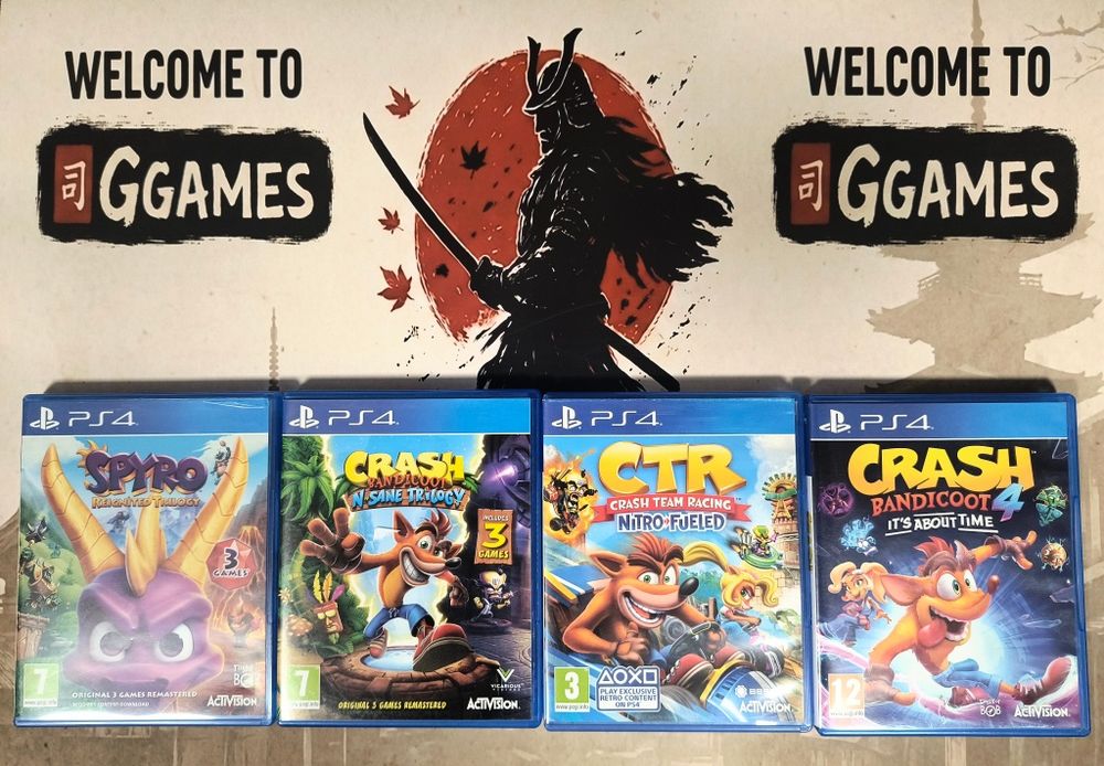Spyro , Crash Bandicoot trilogy,4 , Crash Team Racing PS4