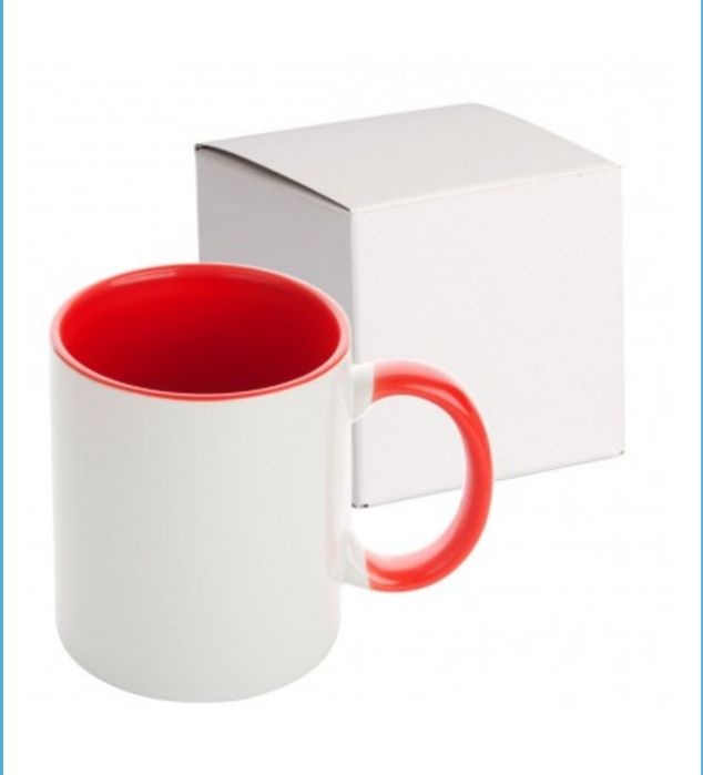 Чаши за Сублимация-Цветна вътрешност и дръжка!