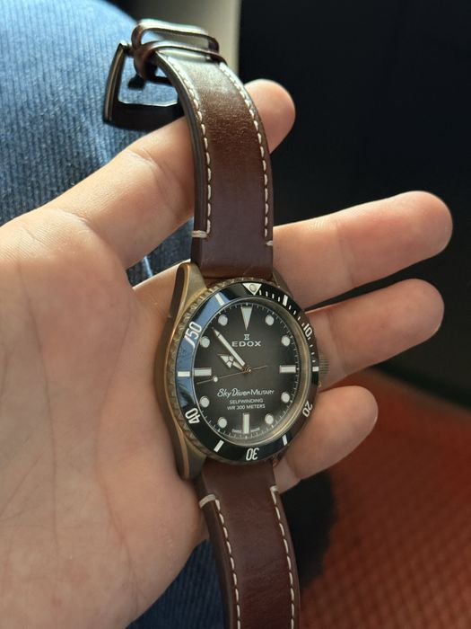 Edox SkyDiver Date Automatic Bronze (референс 80115-BRZN)