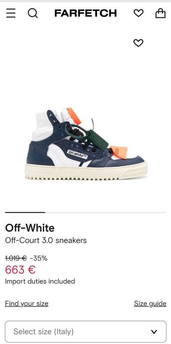 Off White - Adidaşi - Dimensiune: Shoes / EU 42, UK 8, US 9