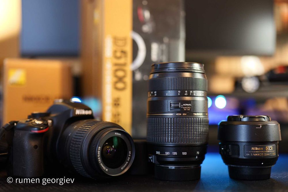 Nikon D5100 + 3 обектива и аксесоари ПРОМО