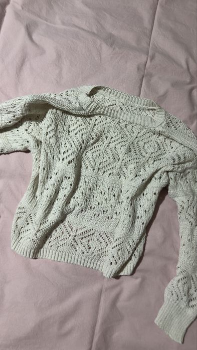 Кофта ажурная молочная