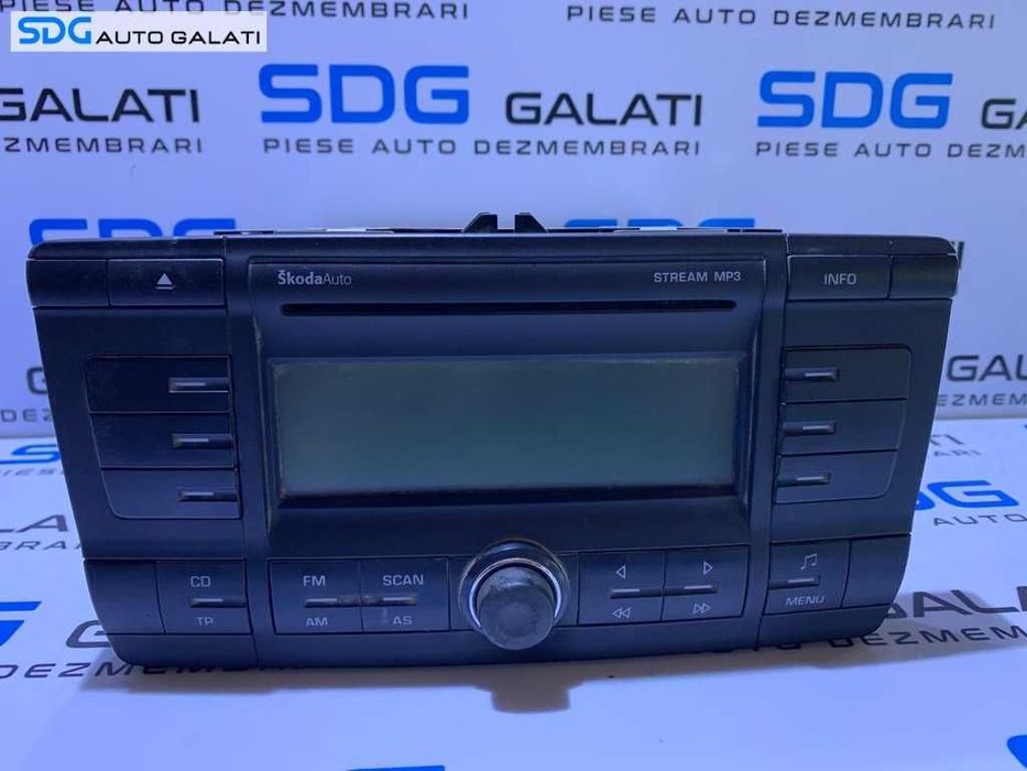 Radio CD Player Stream MP3 SkodaAuto Skoda Octavia 2 2004 - 2013 Cod 1Z0035161C Fara Safe Code [S0119]